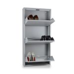 Nbl 3'lü Metal Ayakkabılık Gri2