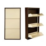 Nbl 3'lü Metal Ayakkabılık Kahve Krem2